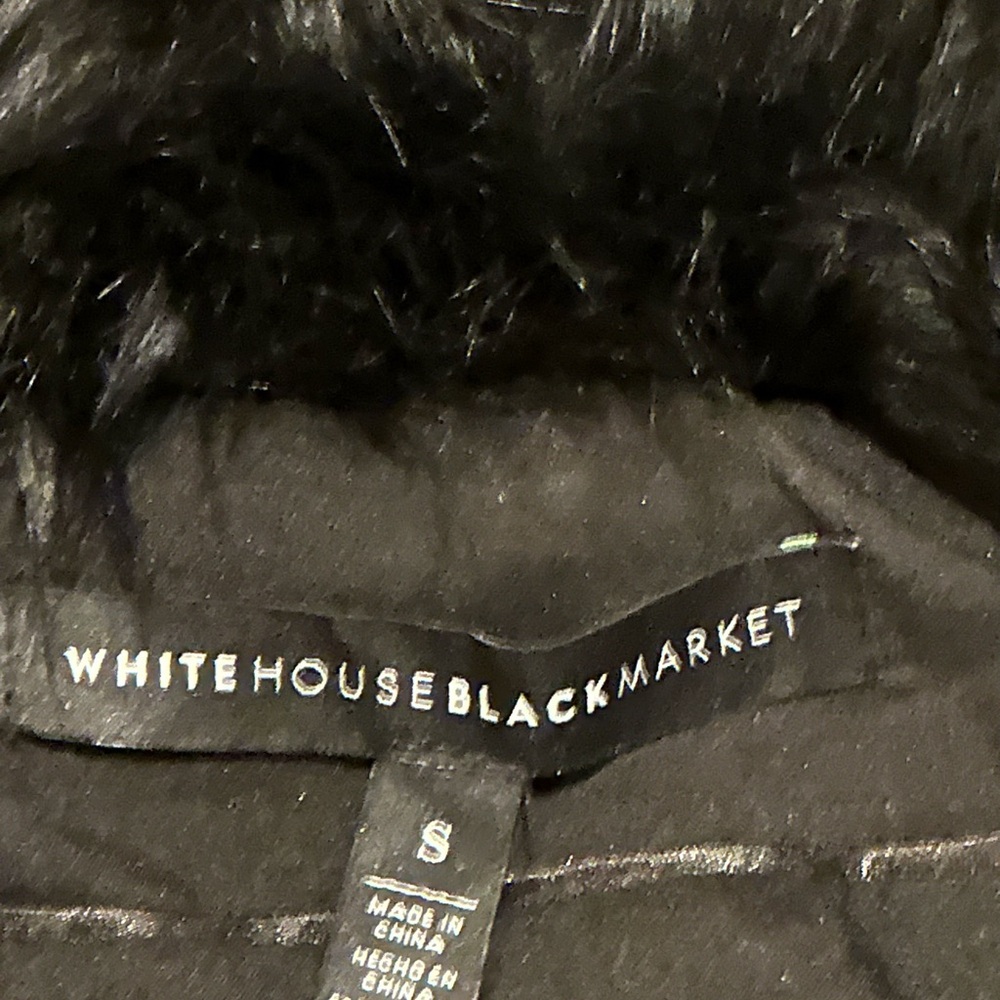 White House Black Market Black Teddy Jacket
